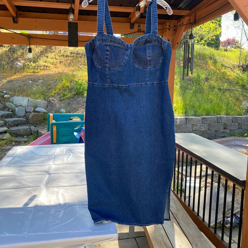 Forever 21 - Denim Corset Midi Dress $22